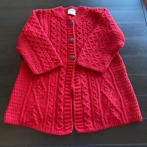 Kiloran Knitwear Sweater Medium Cardigan Fisherman cable knit Ireland Wool